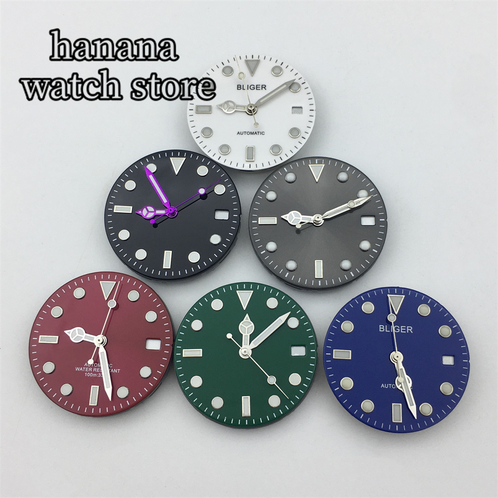 Luxury Watch With Green Dial - 29mm Black White Green Blue Grey