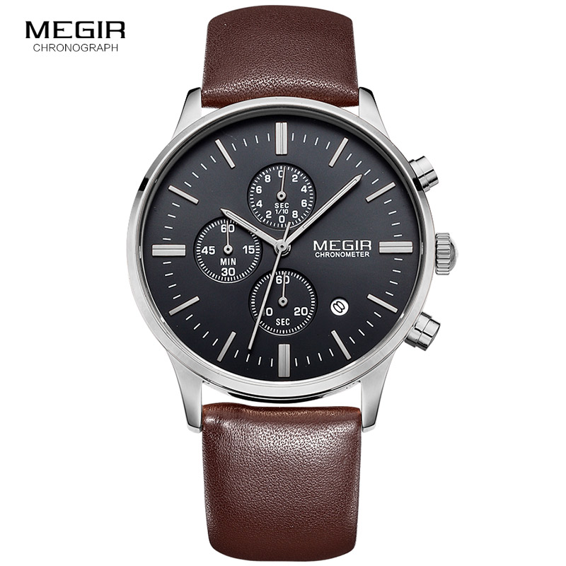 Megir quartz watches men lumin - Luxury Watch Green Dial ulasan dan harga