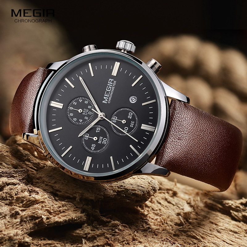 Megir quartz watches men lumin - Luxury Watch Green Dial ulasan dan harga
