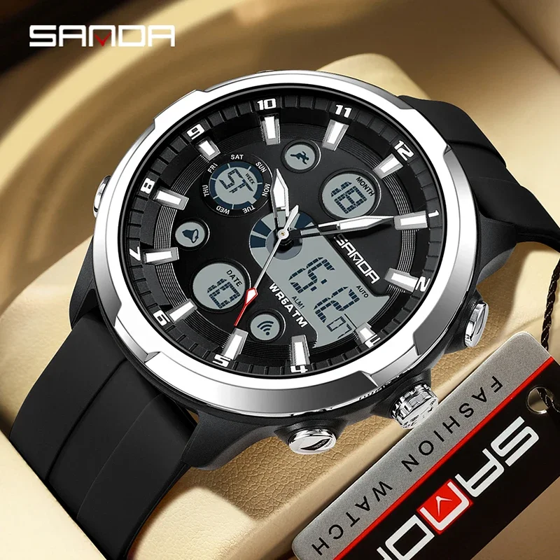 SANDA 9053  50M Waterproof Qua - Luxury Watch G Shock ulasan dan harga