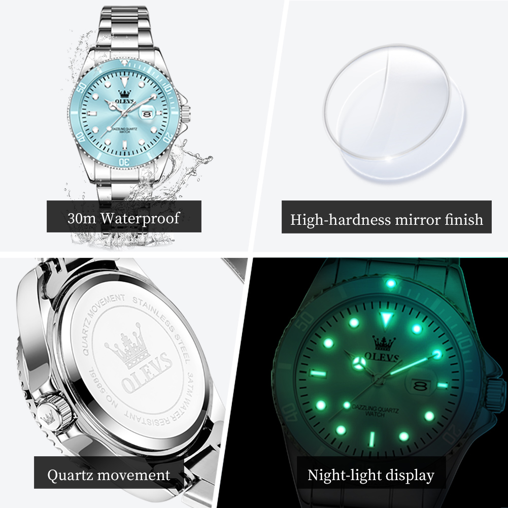 OLEVS Luxury Stainless Steel W - Lux Watch ulasan dan harga