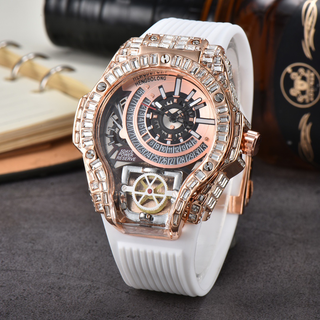 Full diamond Case Business Lux - Luxury Watch With Rubber Strap ulasan dan harga