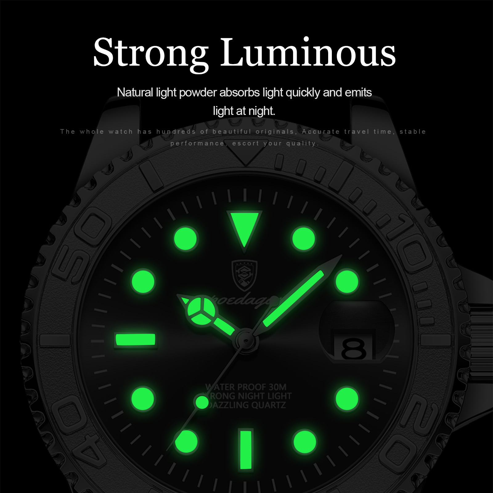 POEDAGAR Top Luxury Man Watch  - Luxury Watch Green Dial ulasan dan harga
