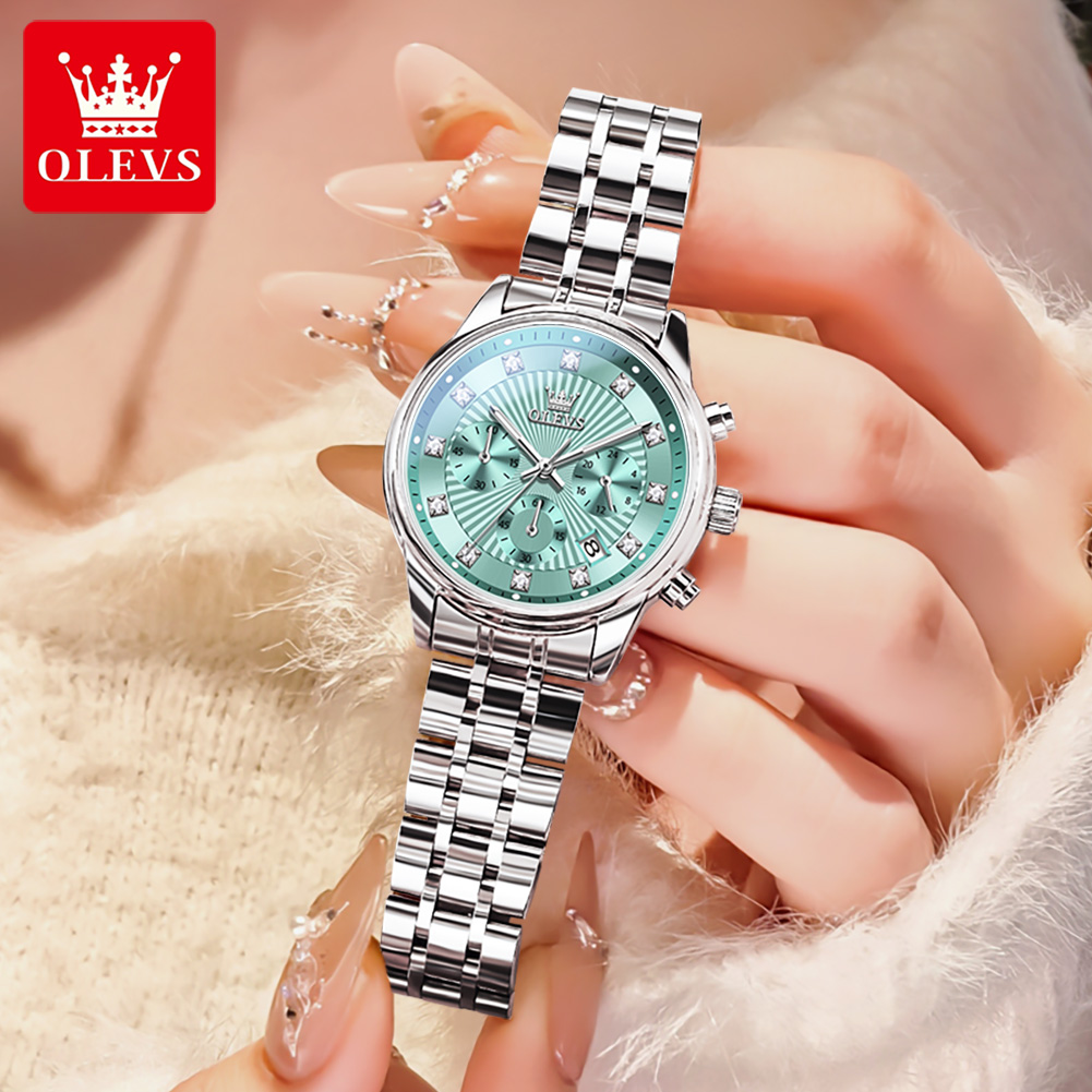 OLEVS Womens Watches Fashion L - Luxury Watch Green Dial ulasan dan harga