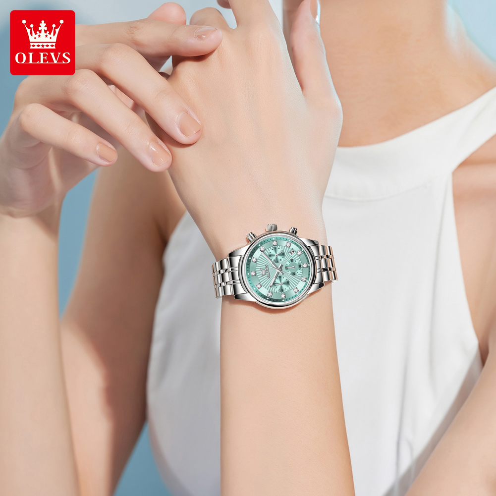 OLEVS Womens Watches Fashion L - Luxury Watch Green Dial ulasan dan harga