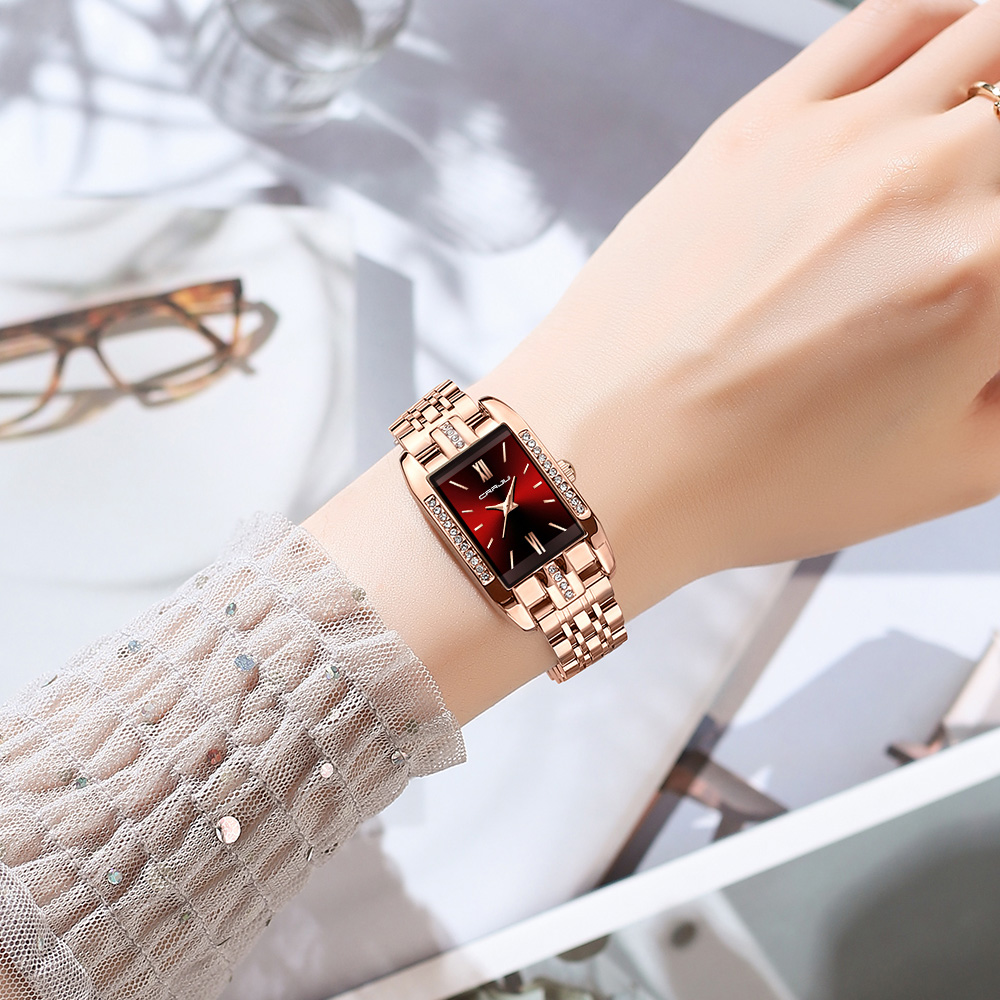 CRRJU Luxury Square Watch for  - Lux Watch ulasan dan harga