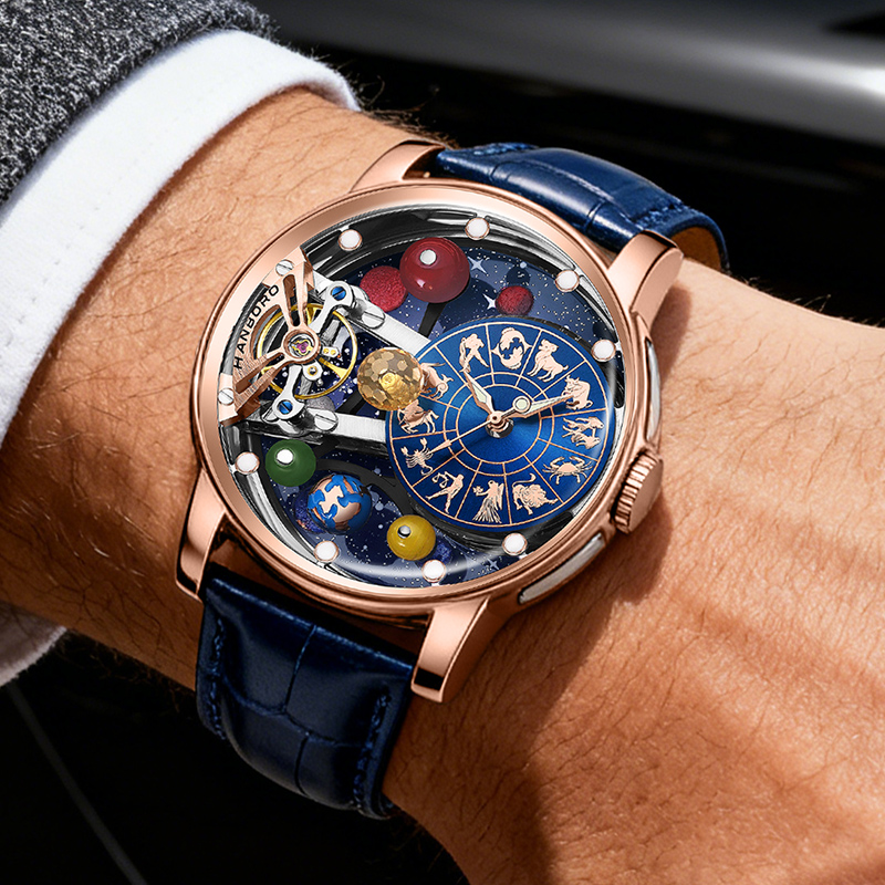 Starry Sky Watch Men's Skeleto - Luxury Watch With Rubber Strap ulasan dan harga