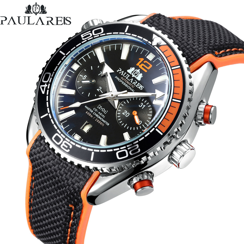 PAULAREIS P Luxury Men Automat - Luxury Watch With Rubber Strap ulasan dan harga