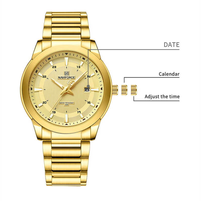 2024 Top Brand NAVIFORCE Mens  - Luxury Watch Green Dial ulasan dan harga